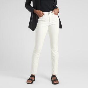 Athleta Sculptek Ultra Skinny White Denim Jeans, size 8